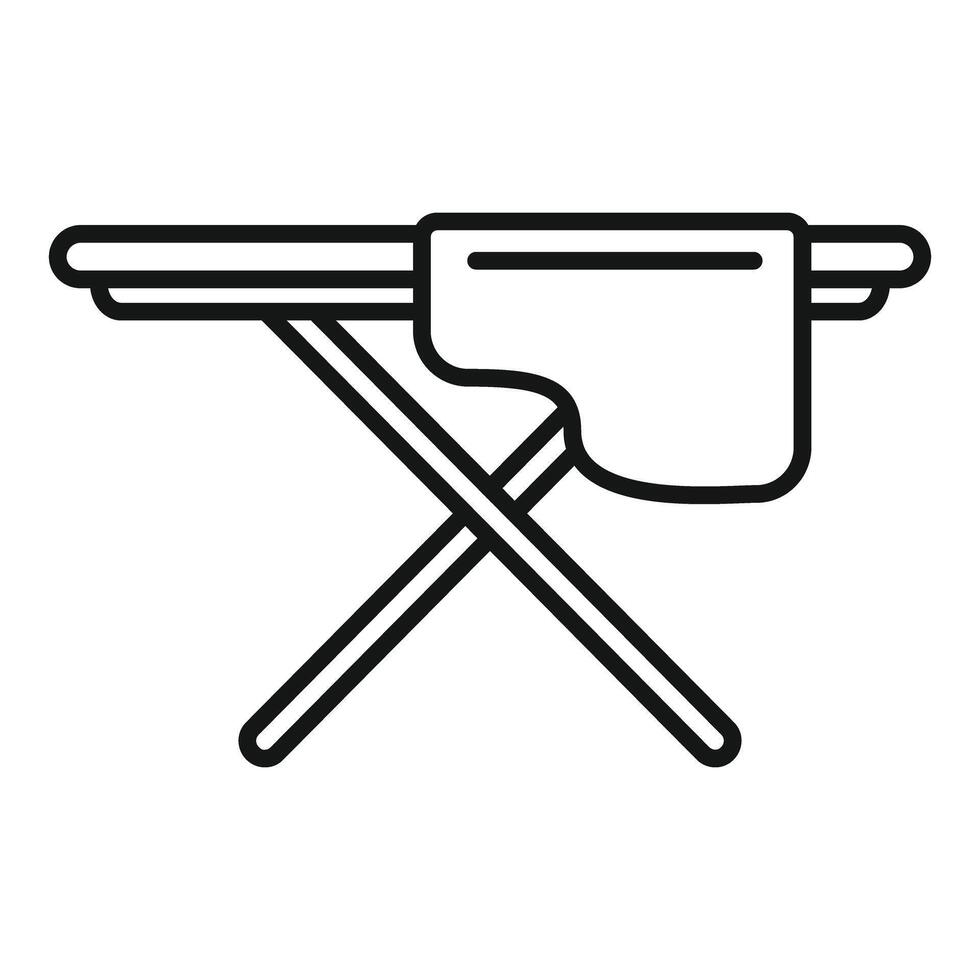 Black and white icon of ironing board vector