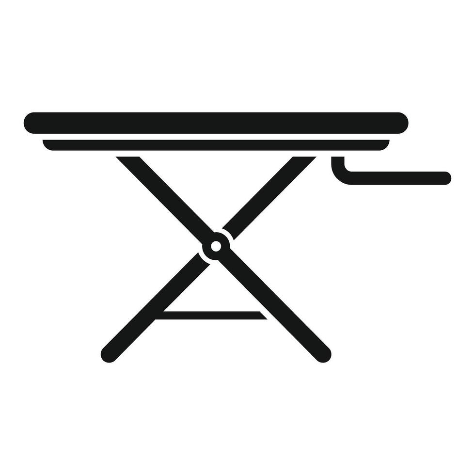Iconic black and white ironing board illustration vector