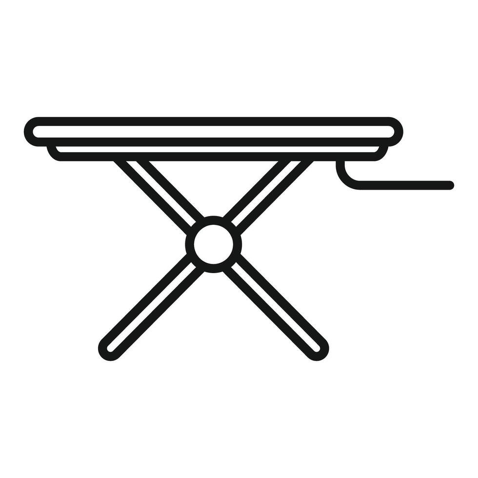 Black and white ironing board line icon vector