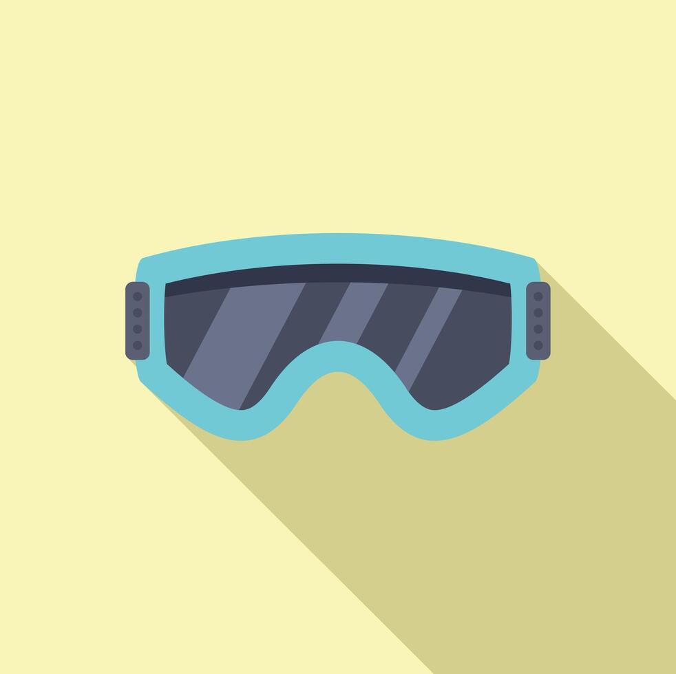 Flat design of blue ski goggles vector