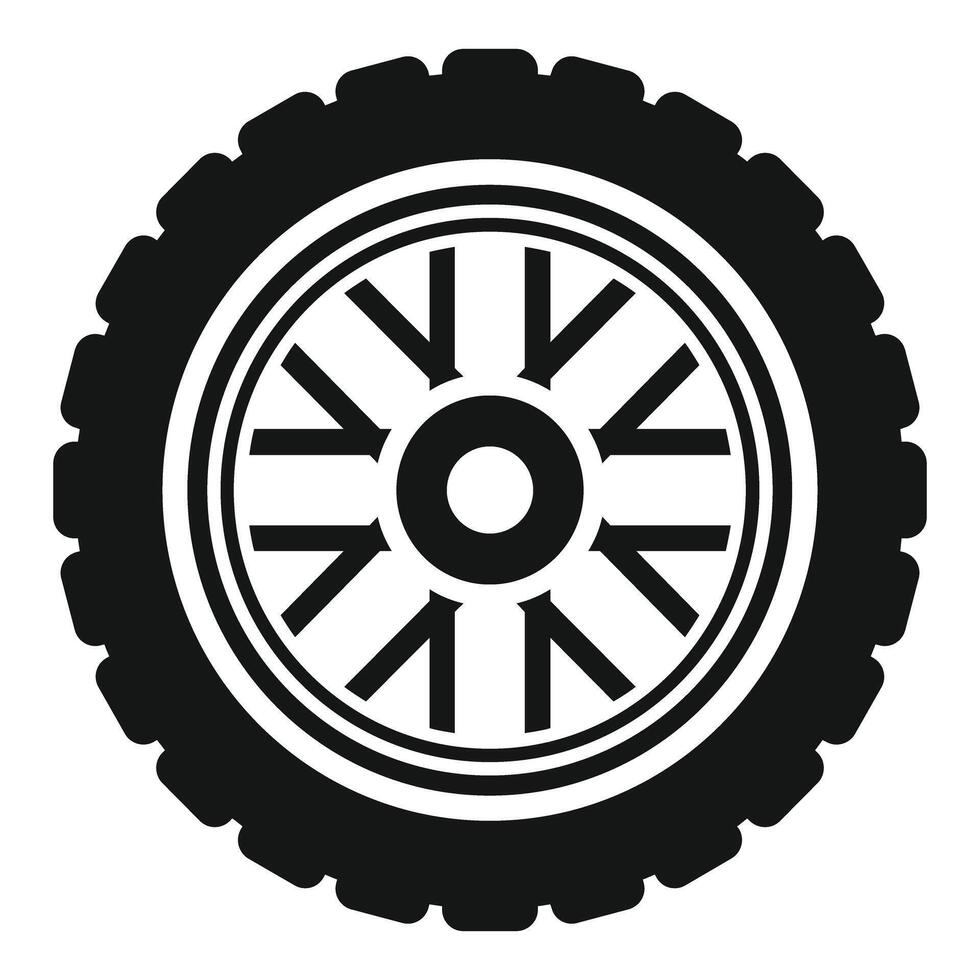 Black and white illustration of a tire vector