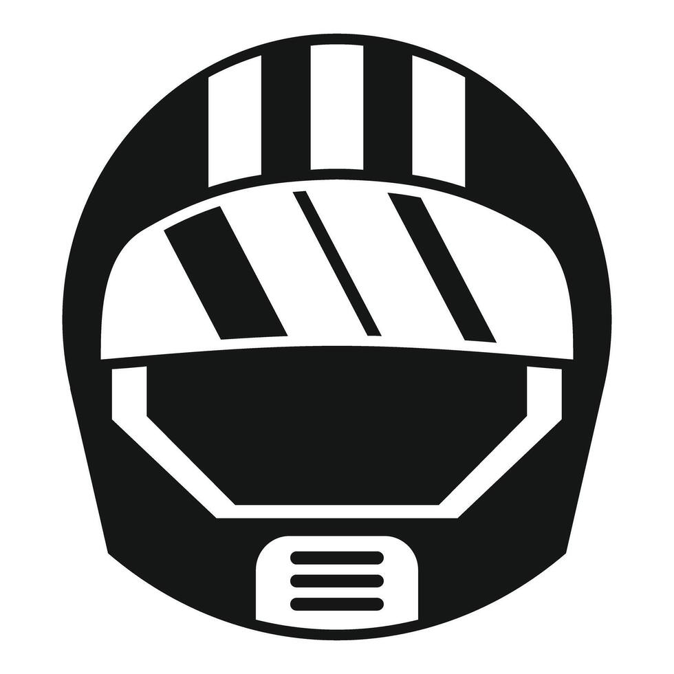 Racing helmet icon in black and white vector