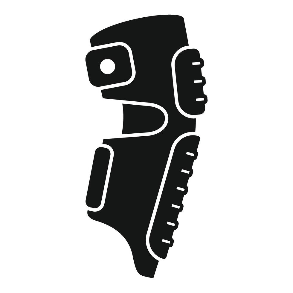 Black silhouette of a professional camera tripod vector