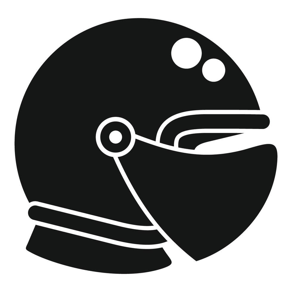 Black and white illustration of a motorcycle helmet for graphic design and safety themes vector