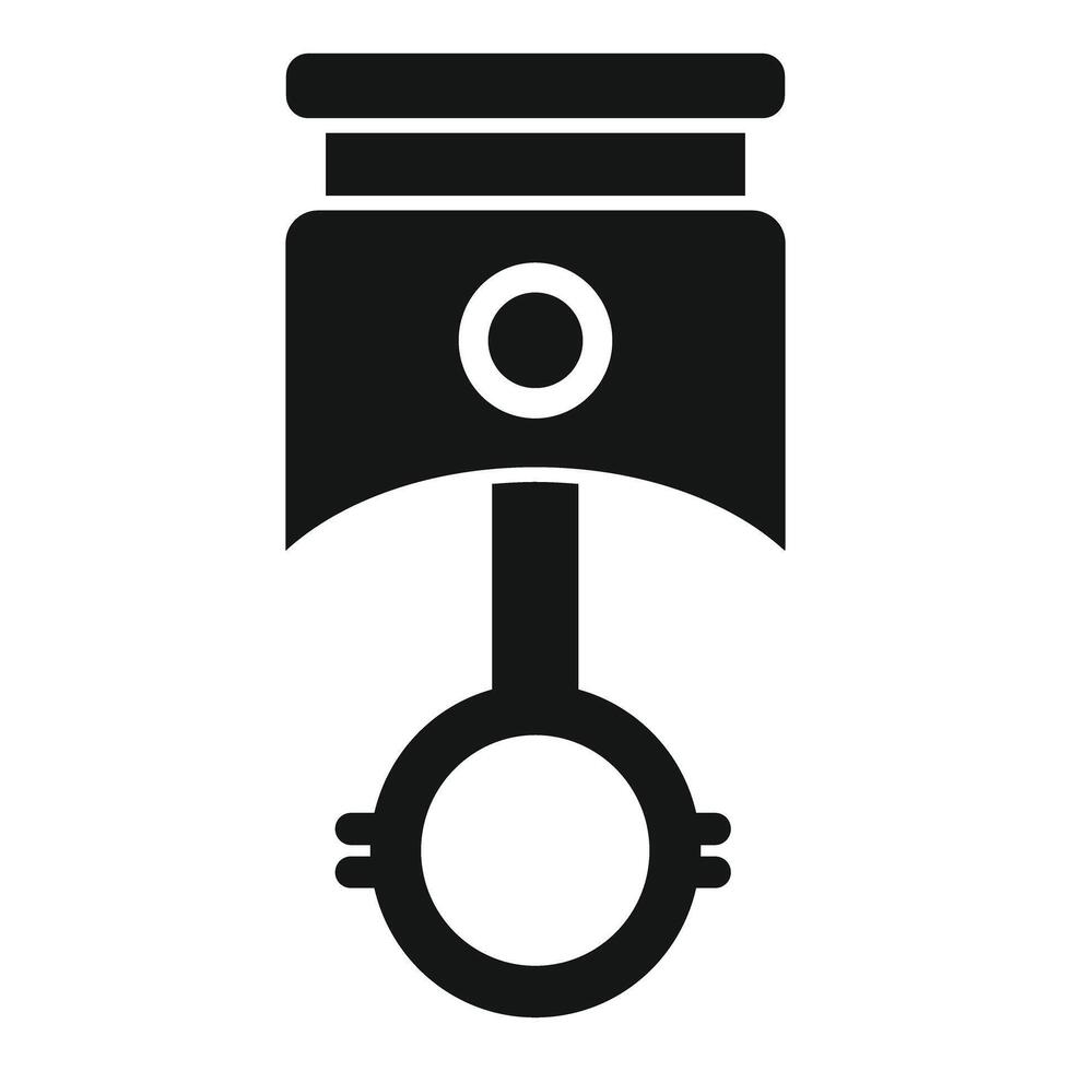 Monochrome illustration of a piston symbol, suitable for mechanical and automotive themes vector