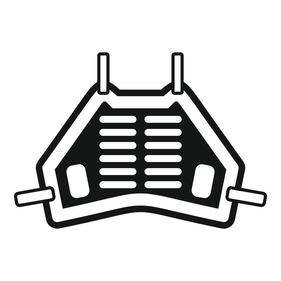 Black and white illustration of a protective face mask vector