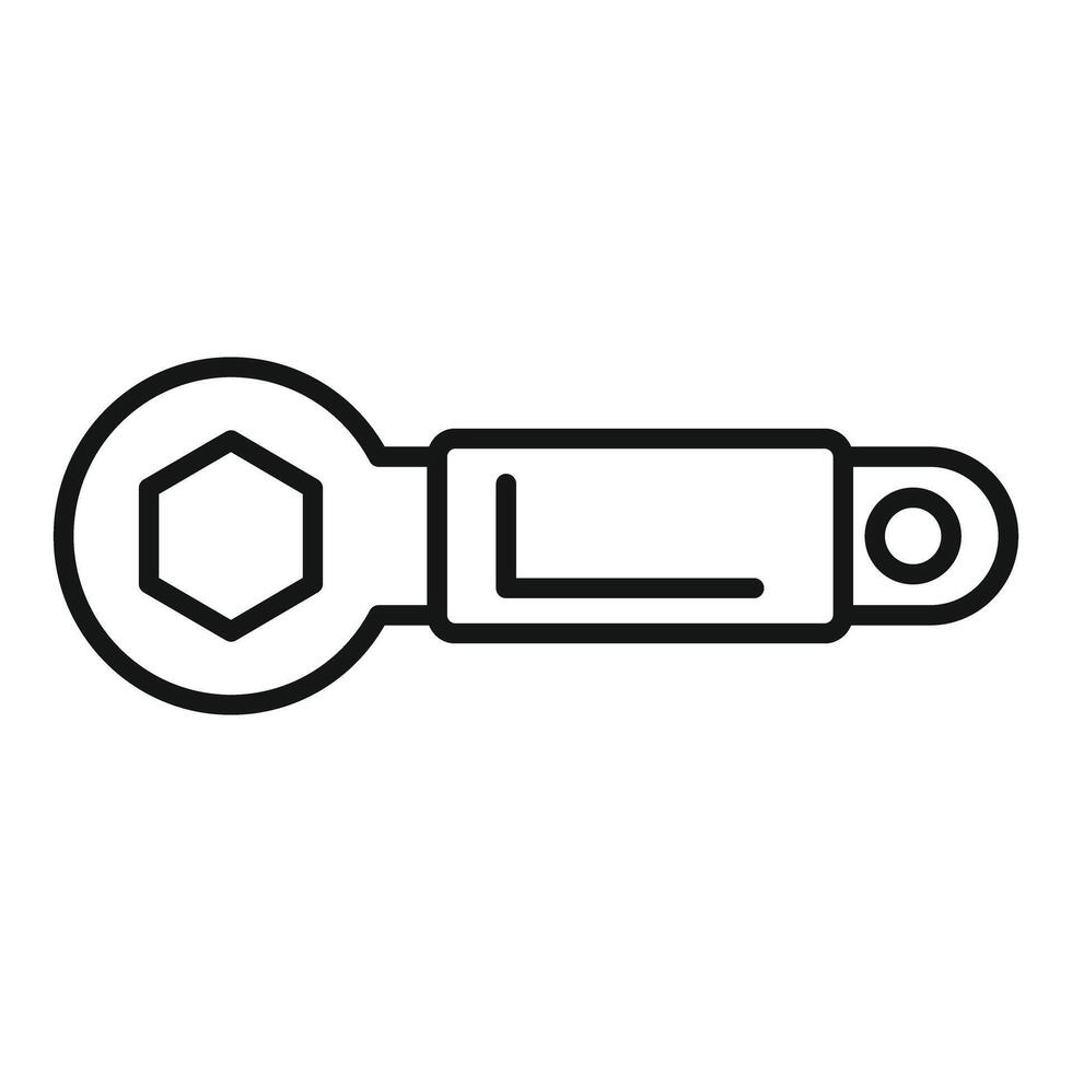 illustration of a spanner wrench icon vector