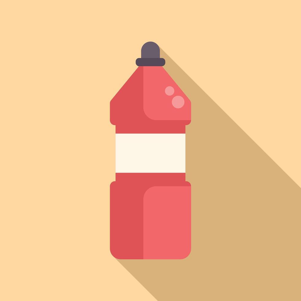 Flat design illustration of red water bottle vector