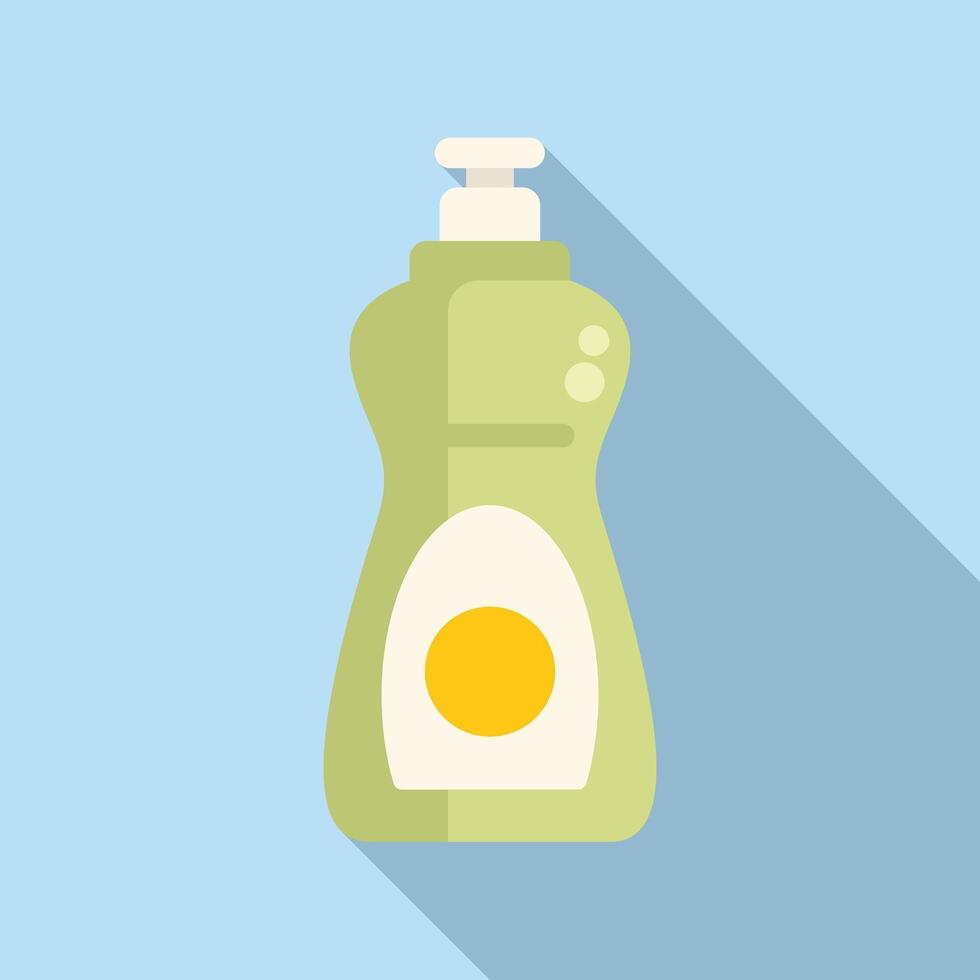 Dish soap bottle illustration on blue background vector