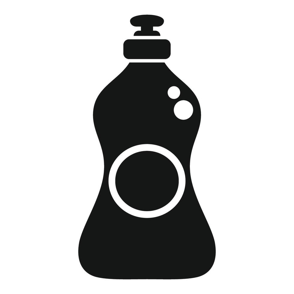 illustration of a silhouette of a generic, unbranded detergent bottle with a dispenser vector