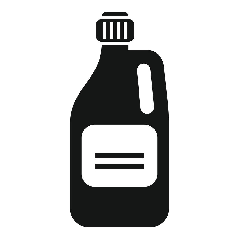 Black and white cleaning solution bottle icon vector