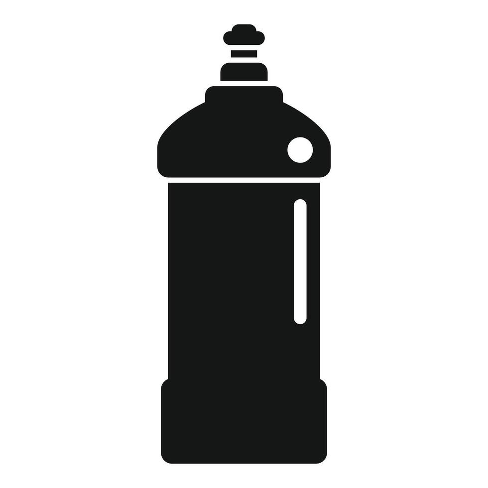 Clean silhouette graphic of a portable reusable water bottle vector