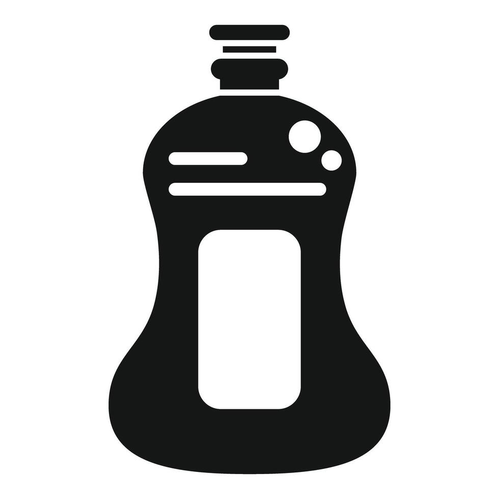 Black icon of detergent bottle vector