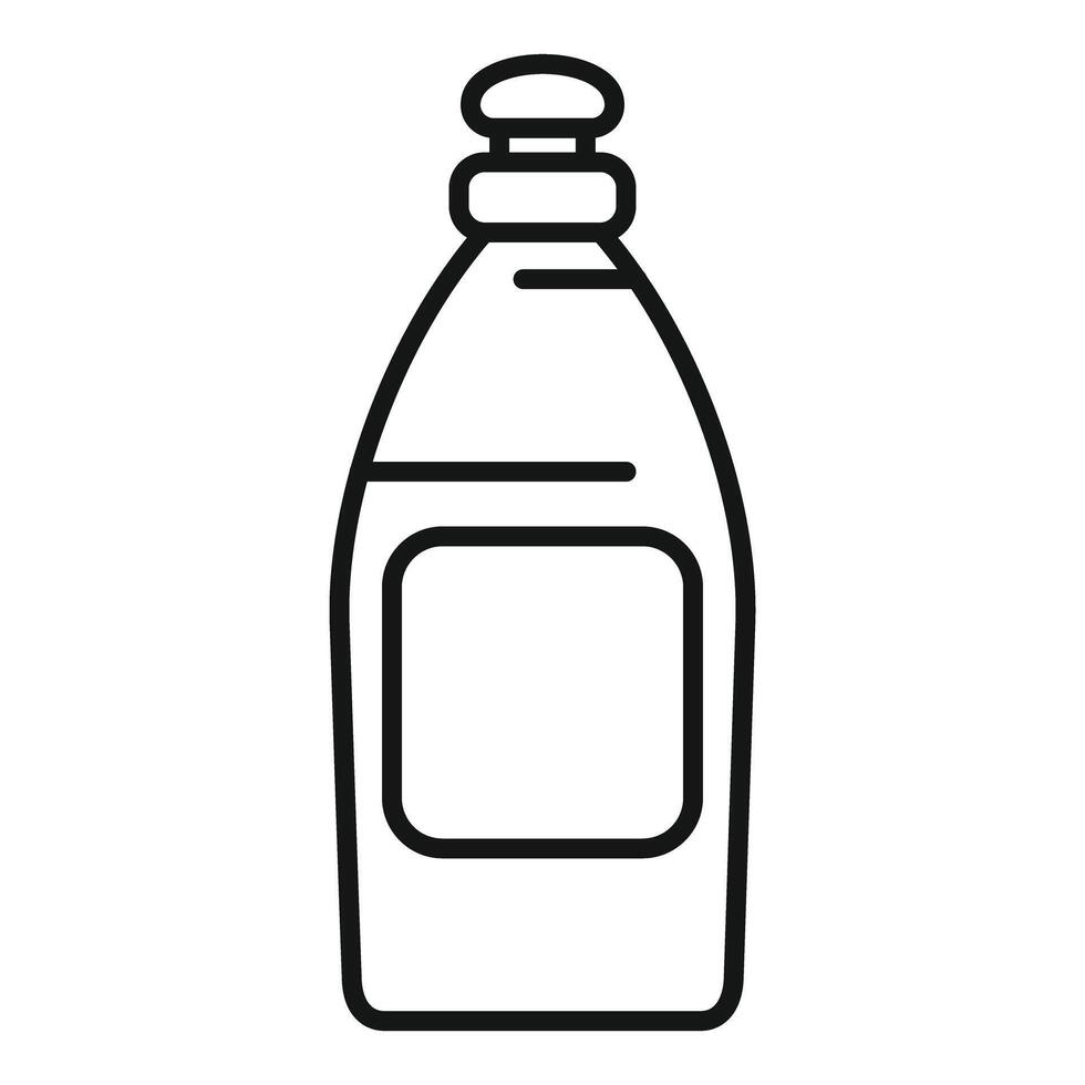 Cleaning detergent bottle line art icon vector