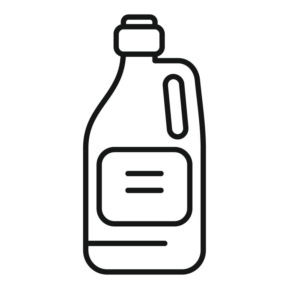 Simple line drawing icon of a generic cleaning product bottle vector