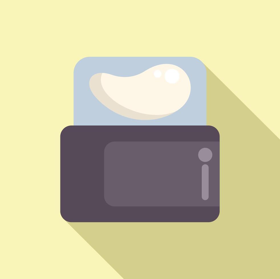 Flat design icon of a microwave oven with food vector