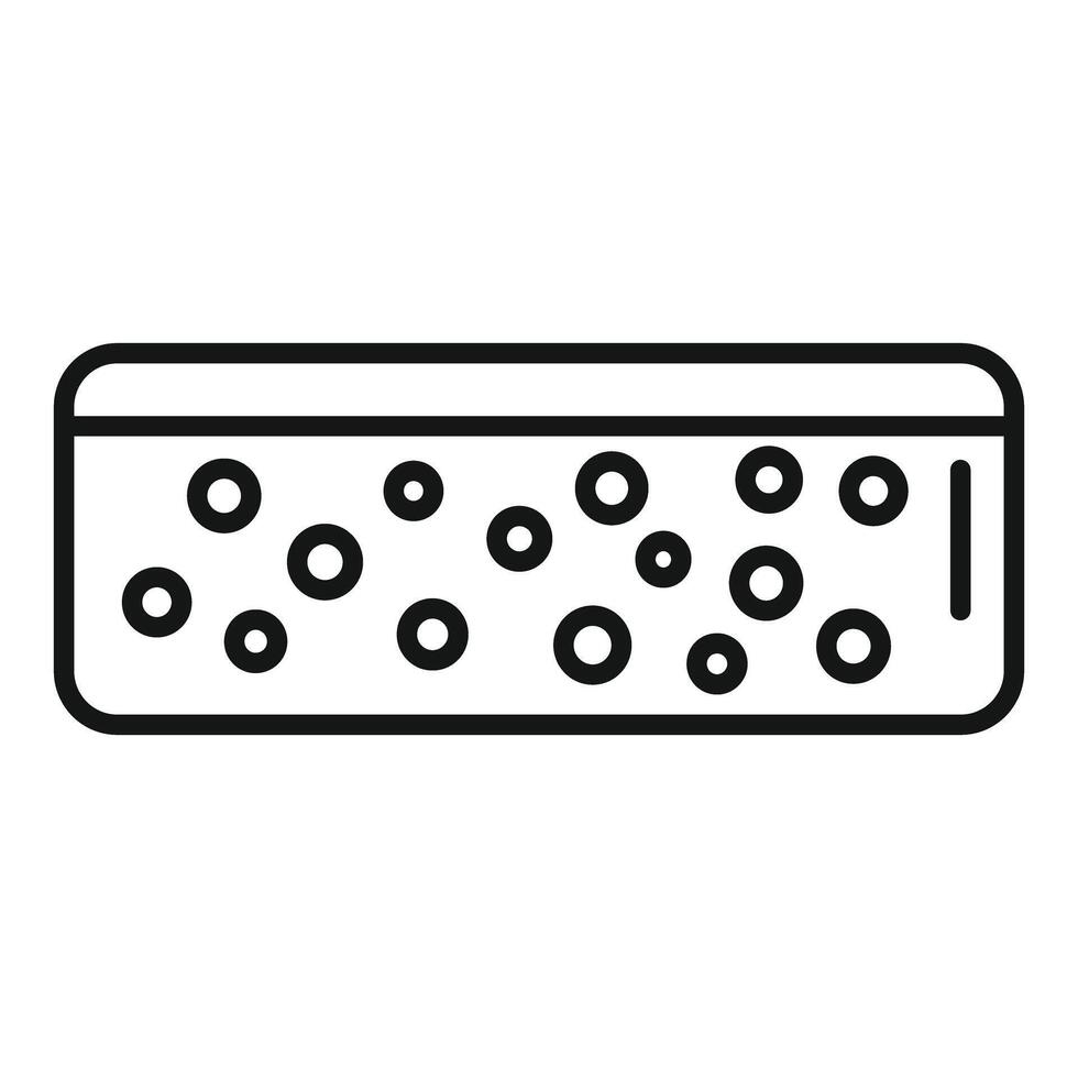 illustration of a cheese block icon with holes, suitable for web and print vector