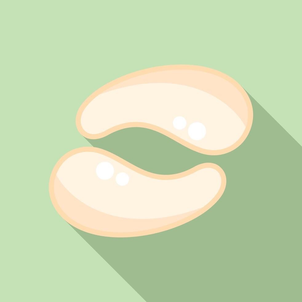 Flat design cashew nuts icon vector