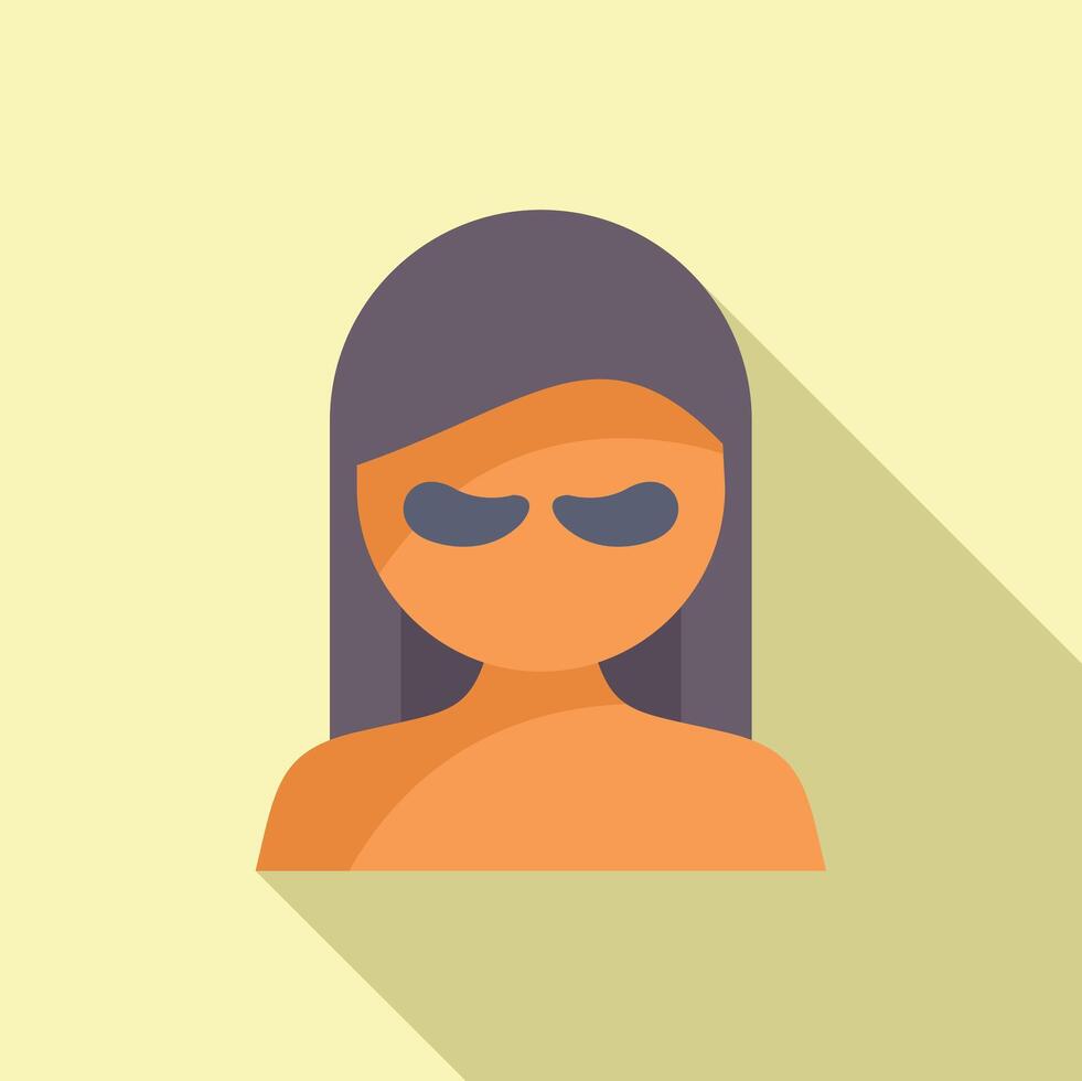 Flat design icon of a woman with sunglasses vector