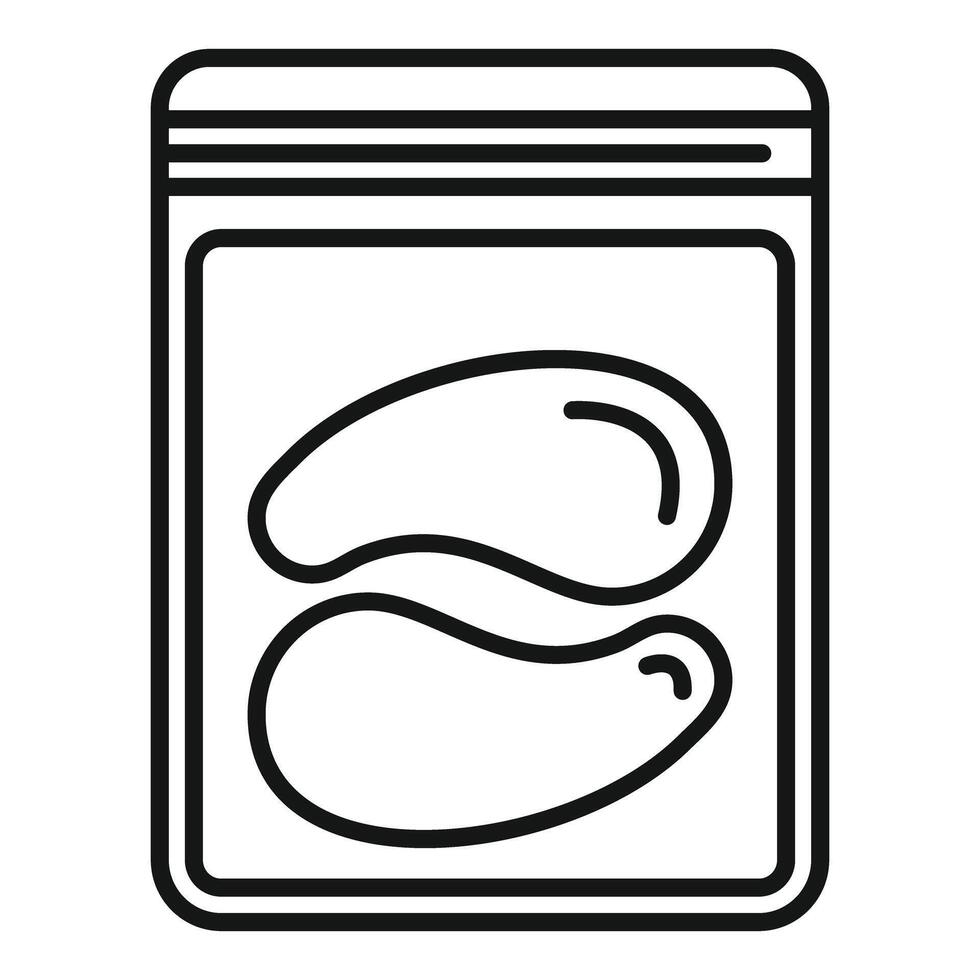 Handdrawn soybean packet line art vector