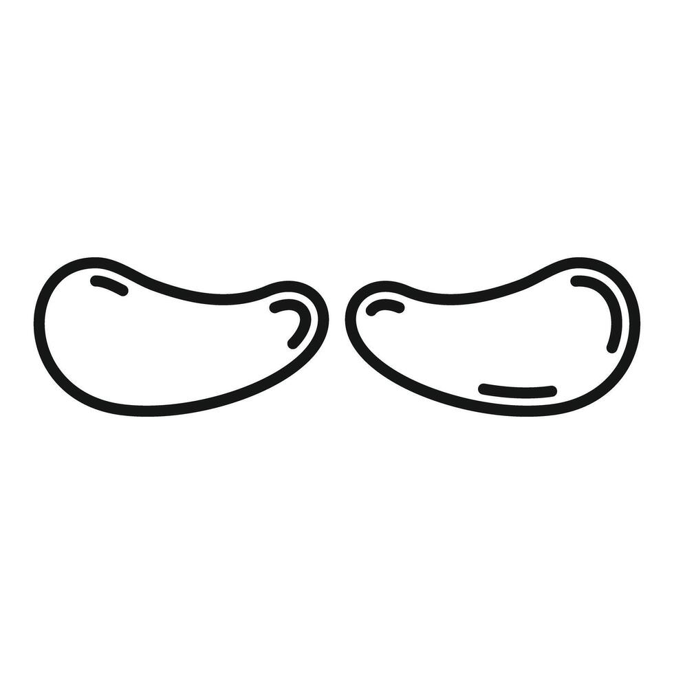 Cartoon bean icon set illustration vector