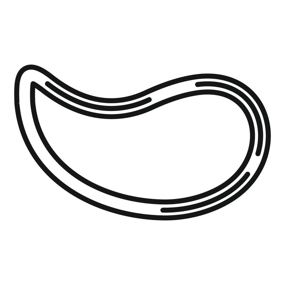 Black and white line drawing of a papaya slice 46038941 Vector Art at
