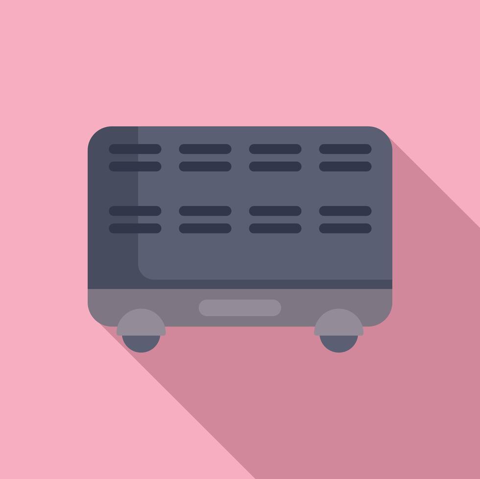 Flat design icon of a modern electric heater vector