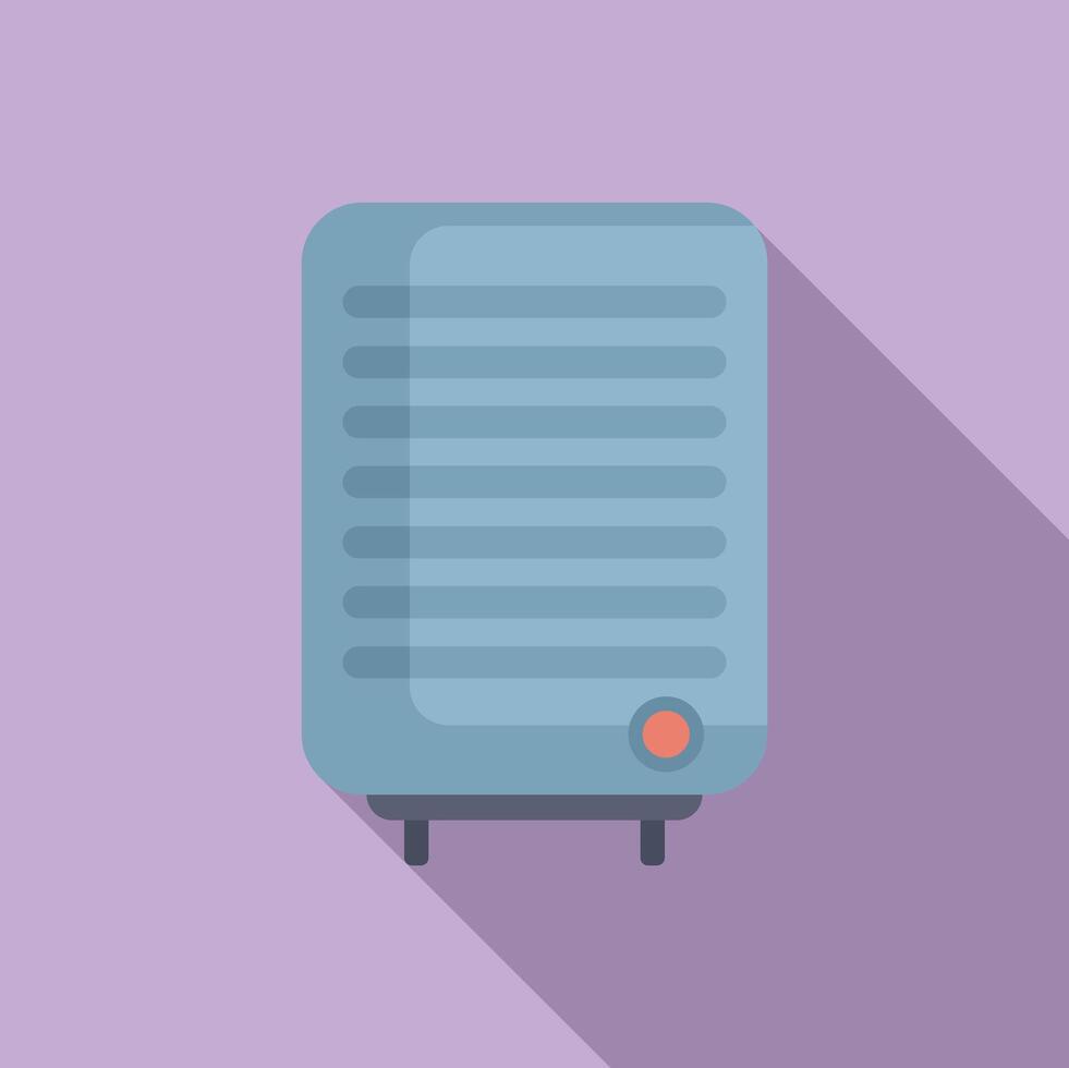 Flat design illustration of portable electric heater vector
