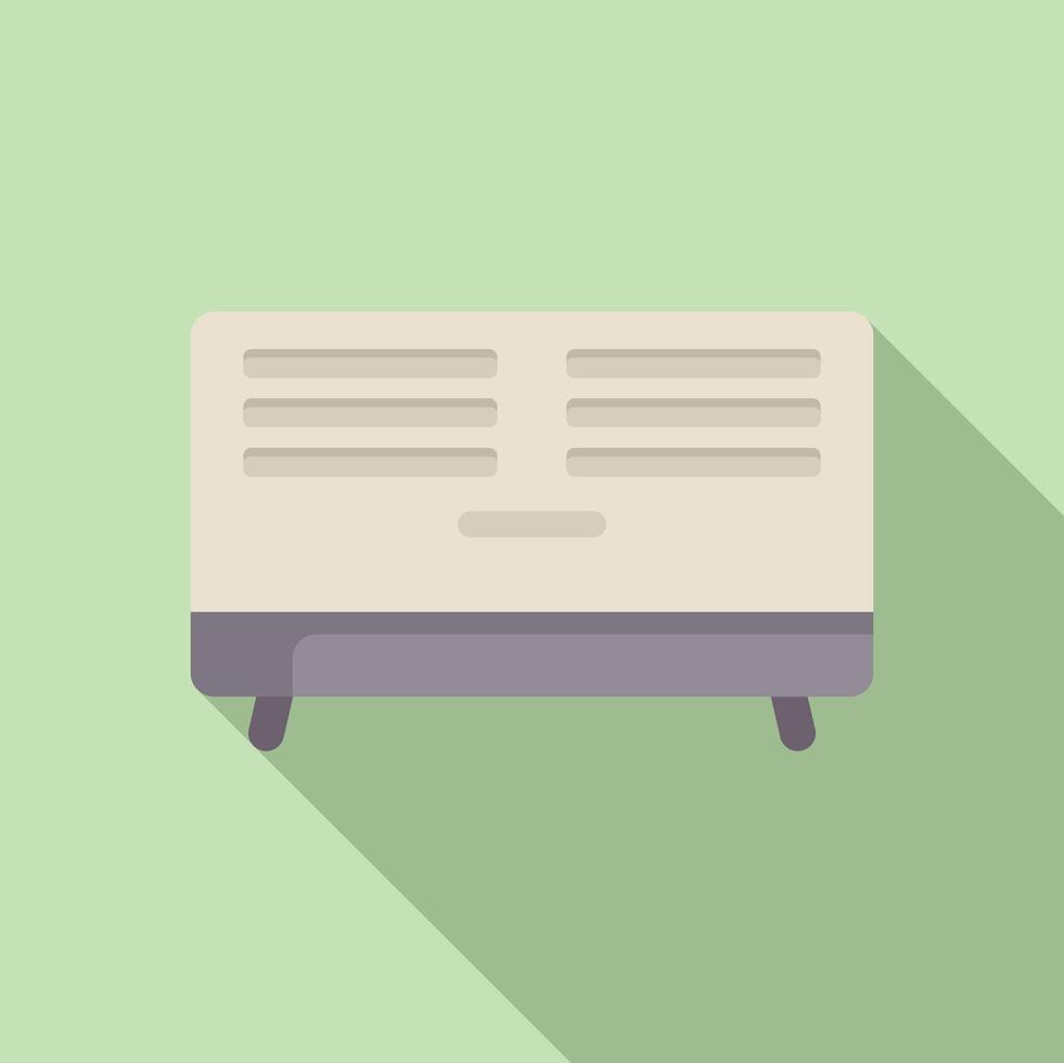 Flat design illustration of modern window ac unit vector