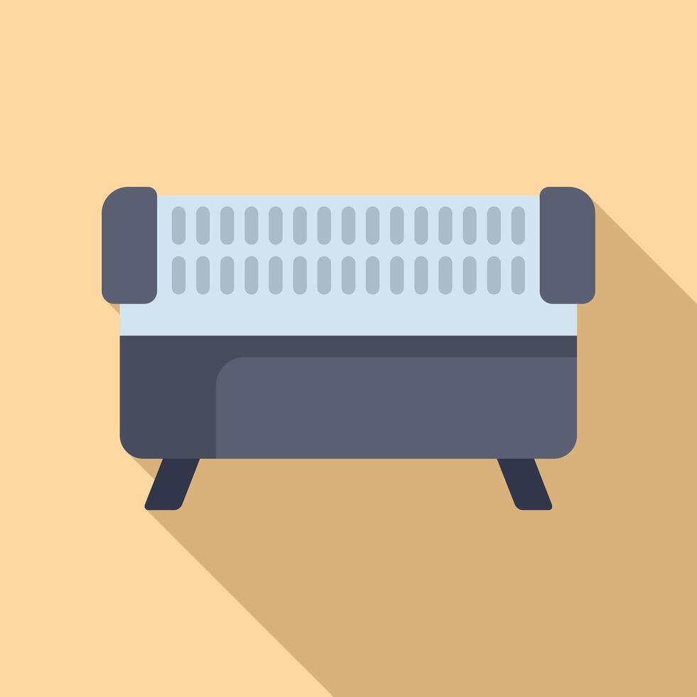 Modern couch illustration on warm background vector