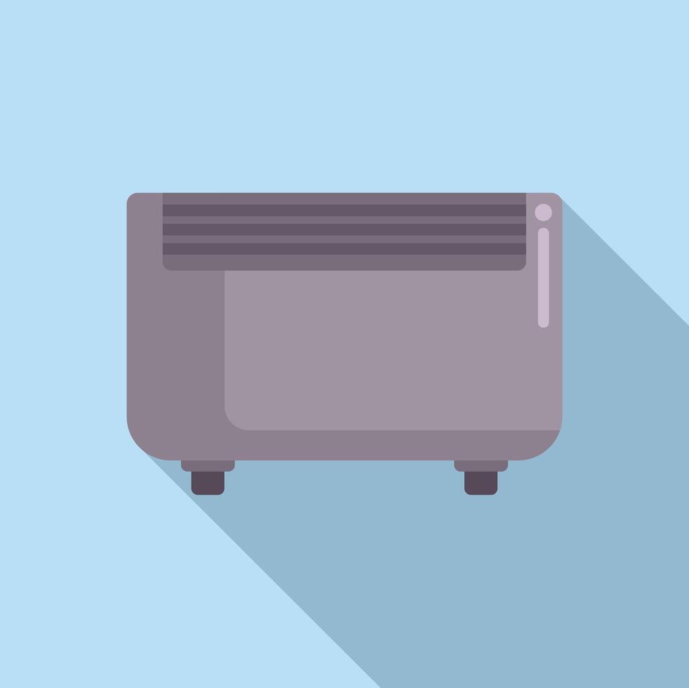 Modern toaster icon on blue background vector