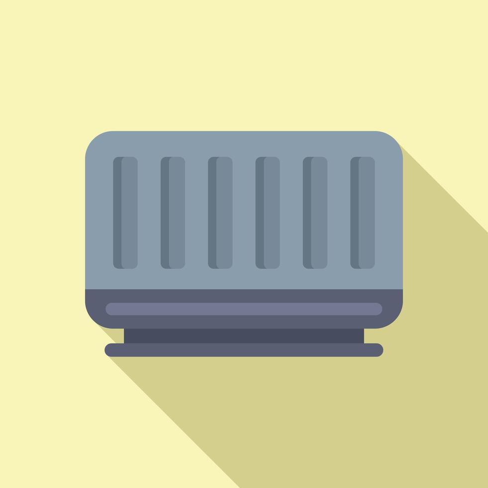 Flat design icon of a space heater vector