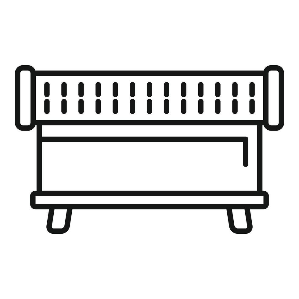 Line art illustration of a modern heater vector