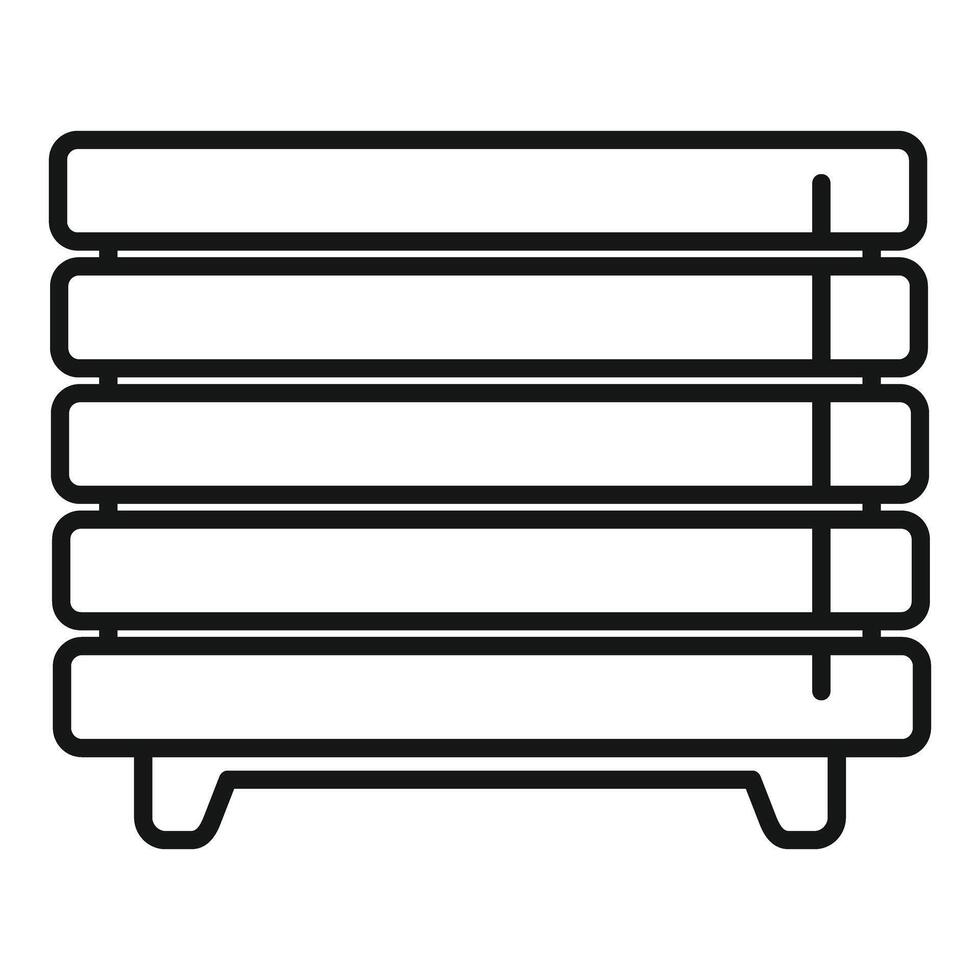 Minimalist line art of a bench vector