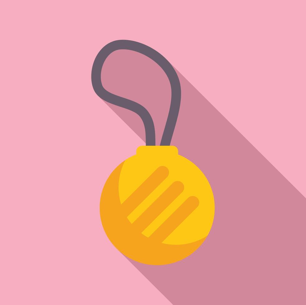 Flat design illustration of light bulb on pink background vector