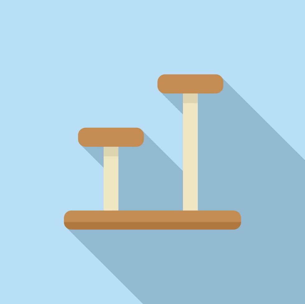 Flat design icon of gym workout bench vector