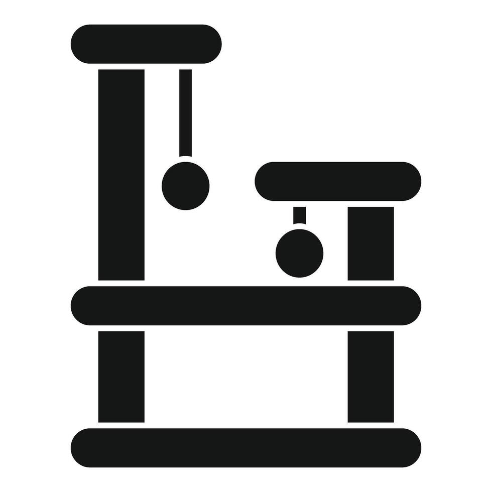 icon of laboratory stand with clamps vector