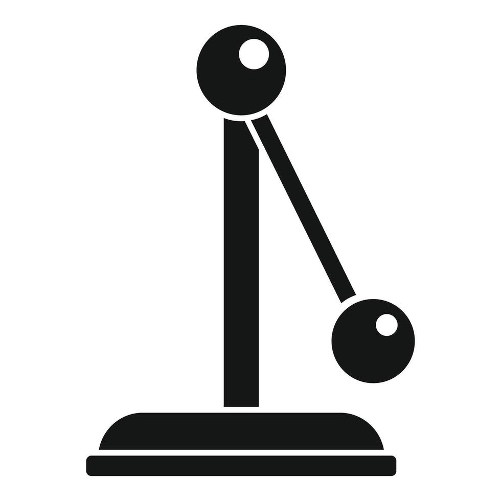 Black silhouette of a desktop lamp icon vector