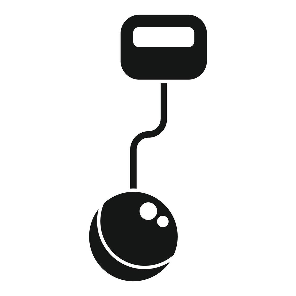 Bowling ball and pin silhouette icon vector