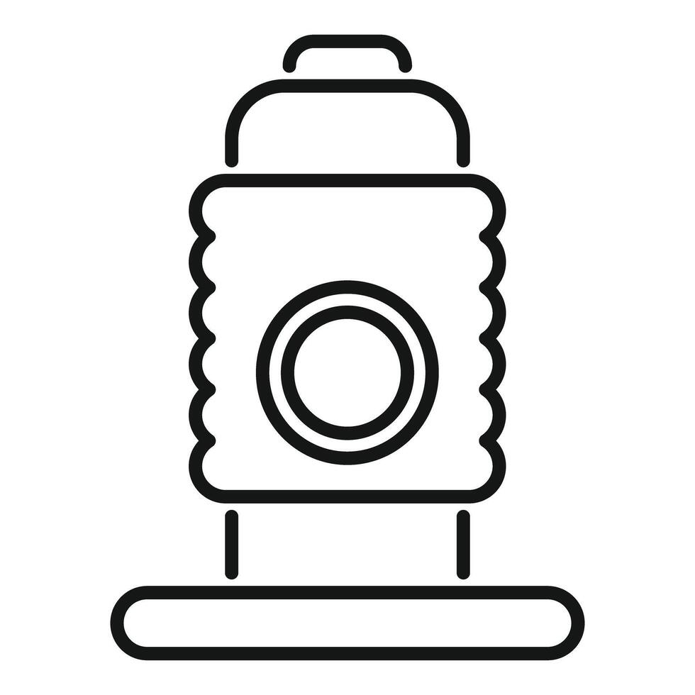 Line art icon of beehive vector