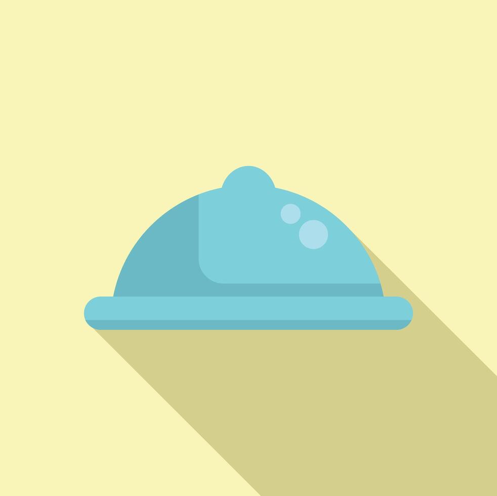 Flat design of platter on colored background vector