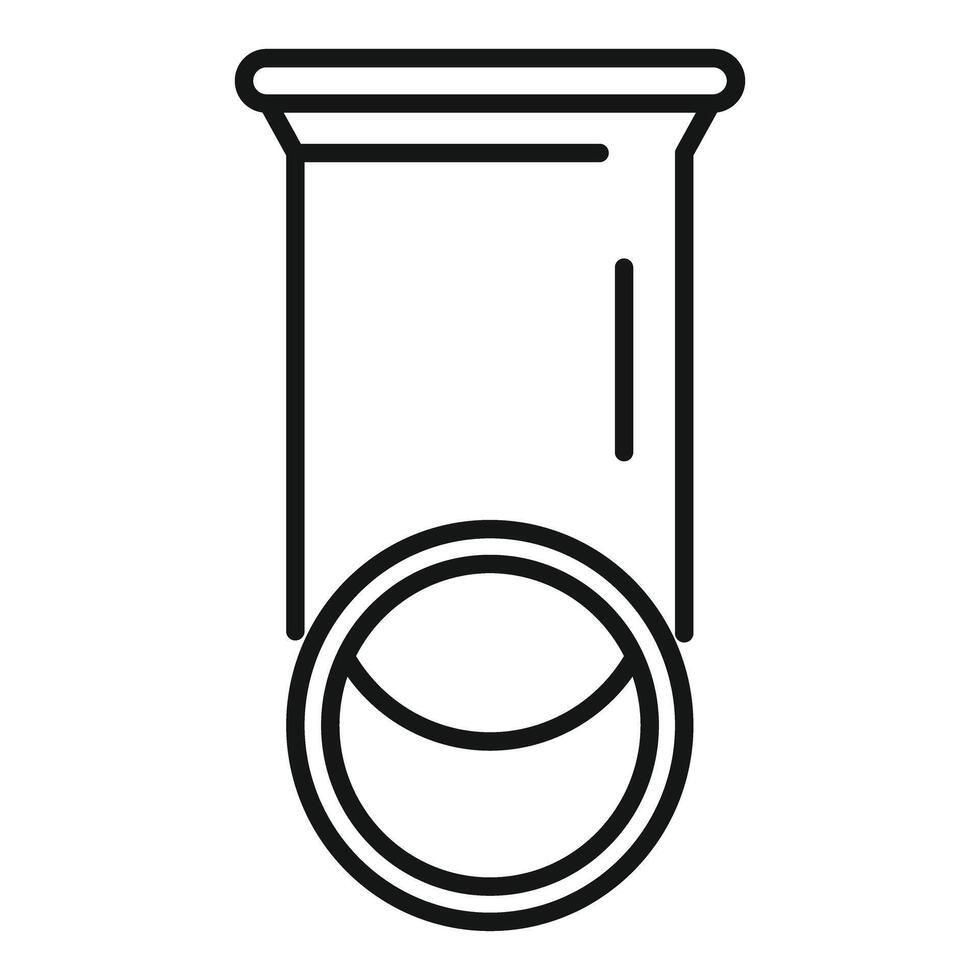 Line art drawing of a trash can and garbage bag vector