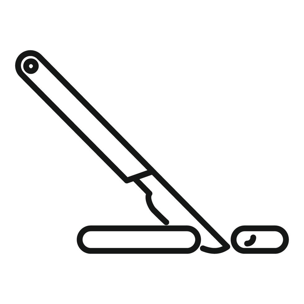 Black and white illustration of a rolling pin and dough vector