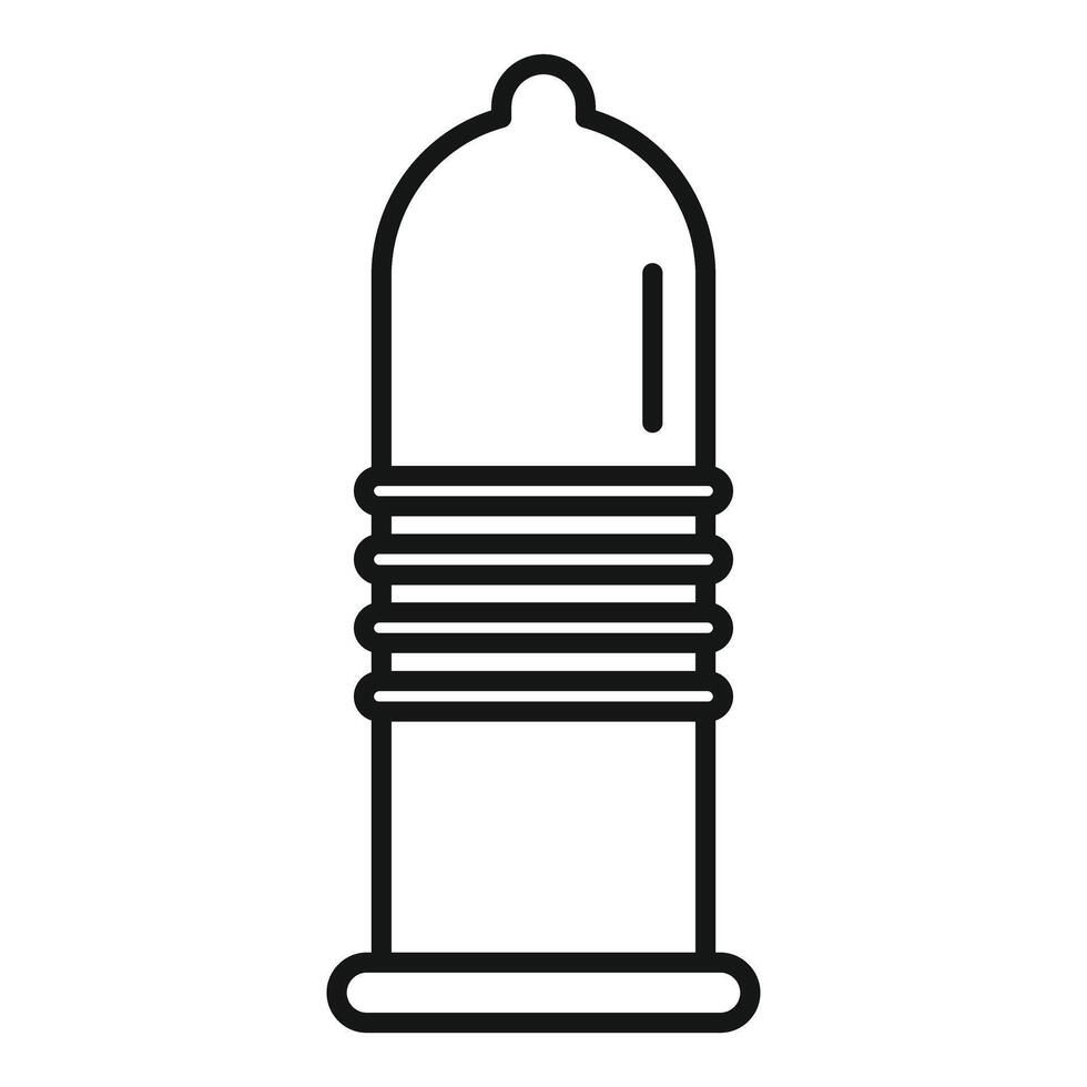 Outline illustration of a condom vector