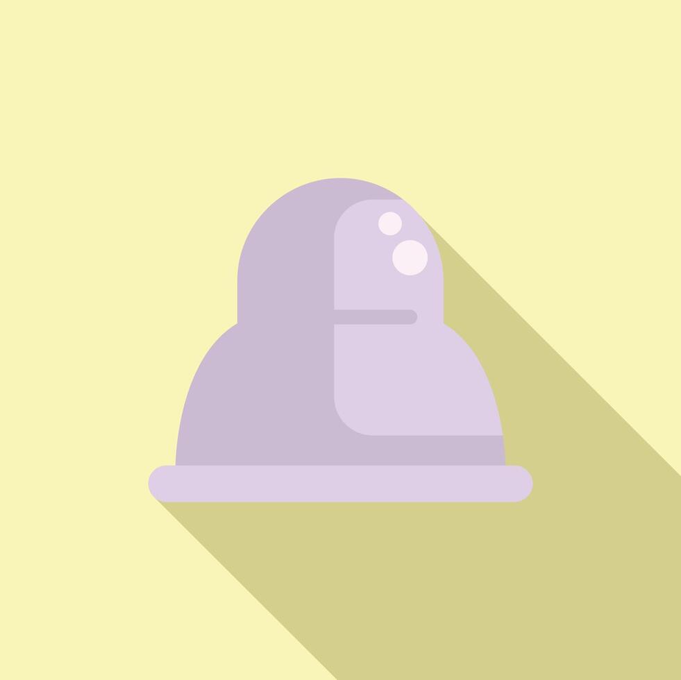 Minimalistic purple observatory icon on yellow background vector