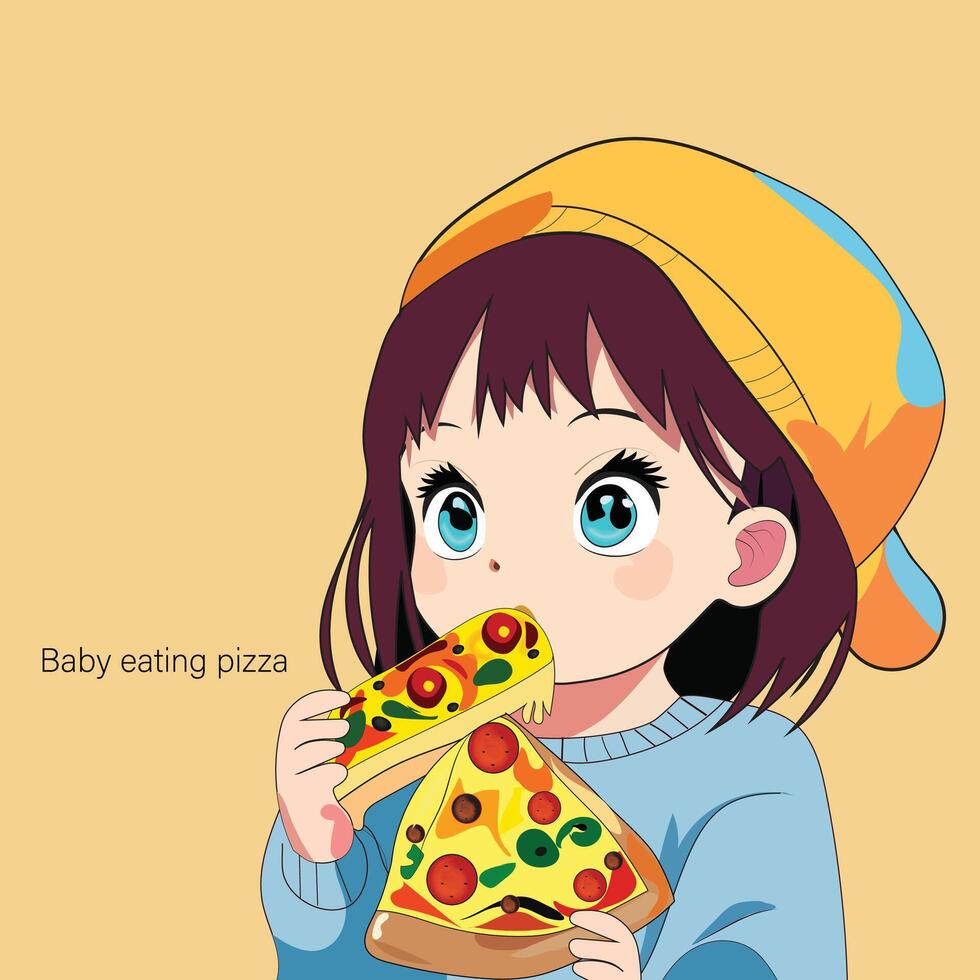Pizza design for restaurant vector