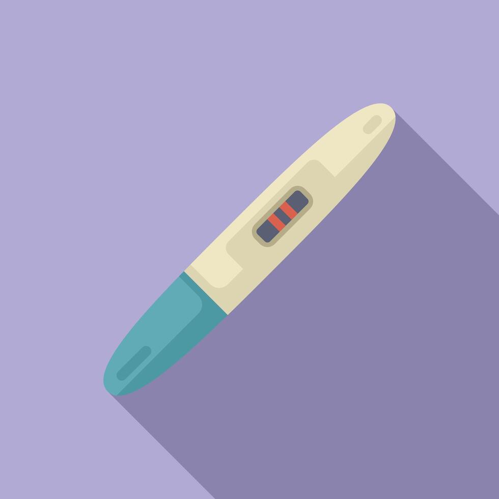 Flat design of a positive pregnancy test indicating a new beginning vector