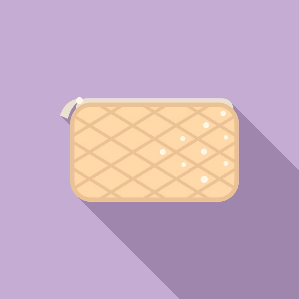 illustration of an ice cream sandwich on purple background vector