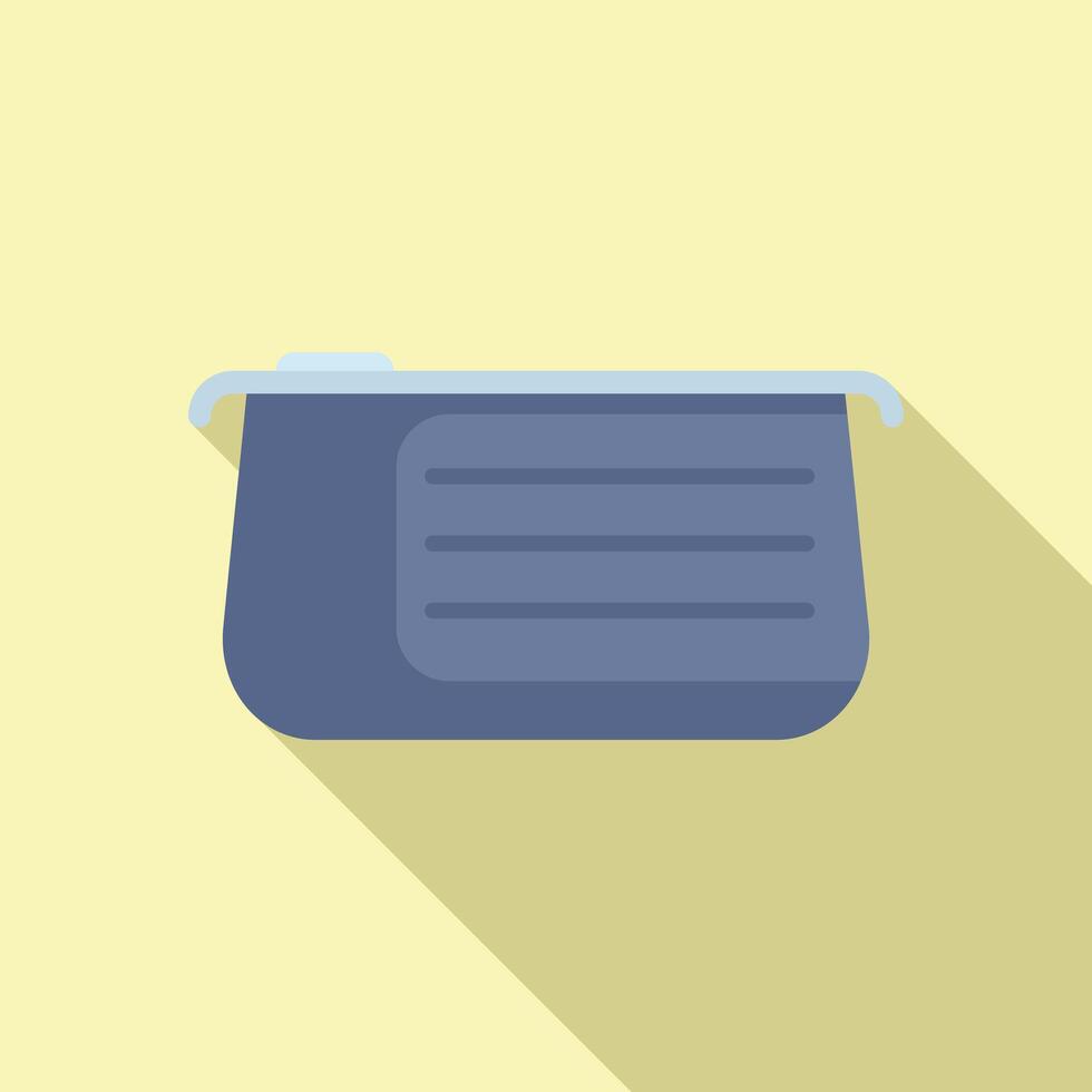 Flat design illustration of blue pencil case vector