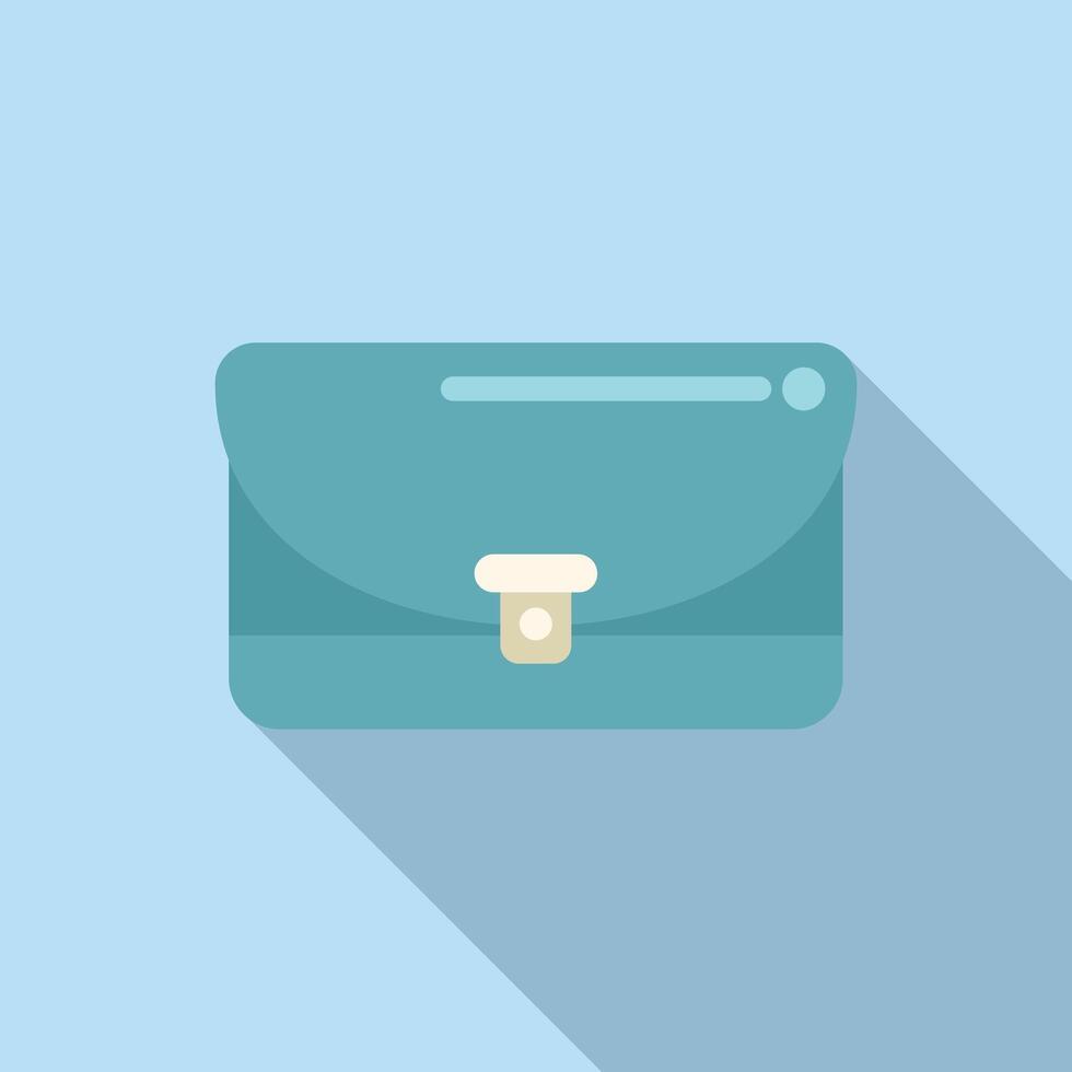 Minimalist wallet icon on blue background vector